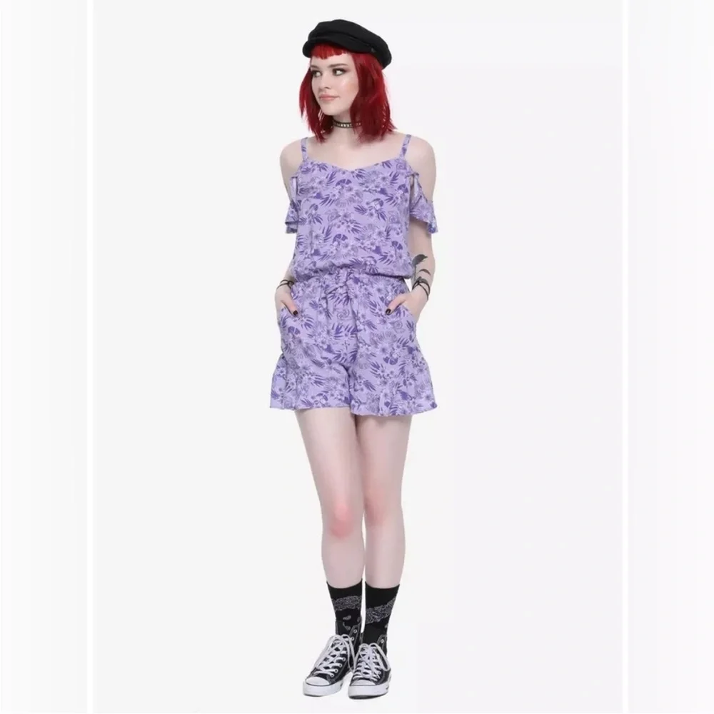 NWT Disney The Little Mermaid Ariel Off Cold Shoulder Romper - Picture 9 of 9